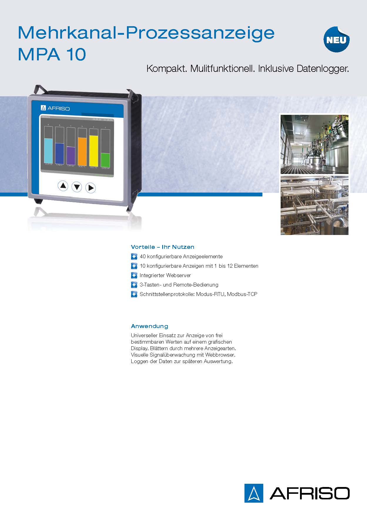 Mehrkanalprozessanzeige MPA 10