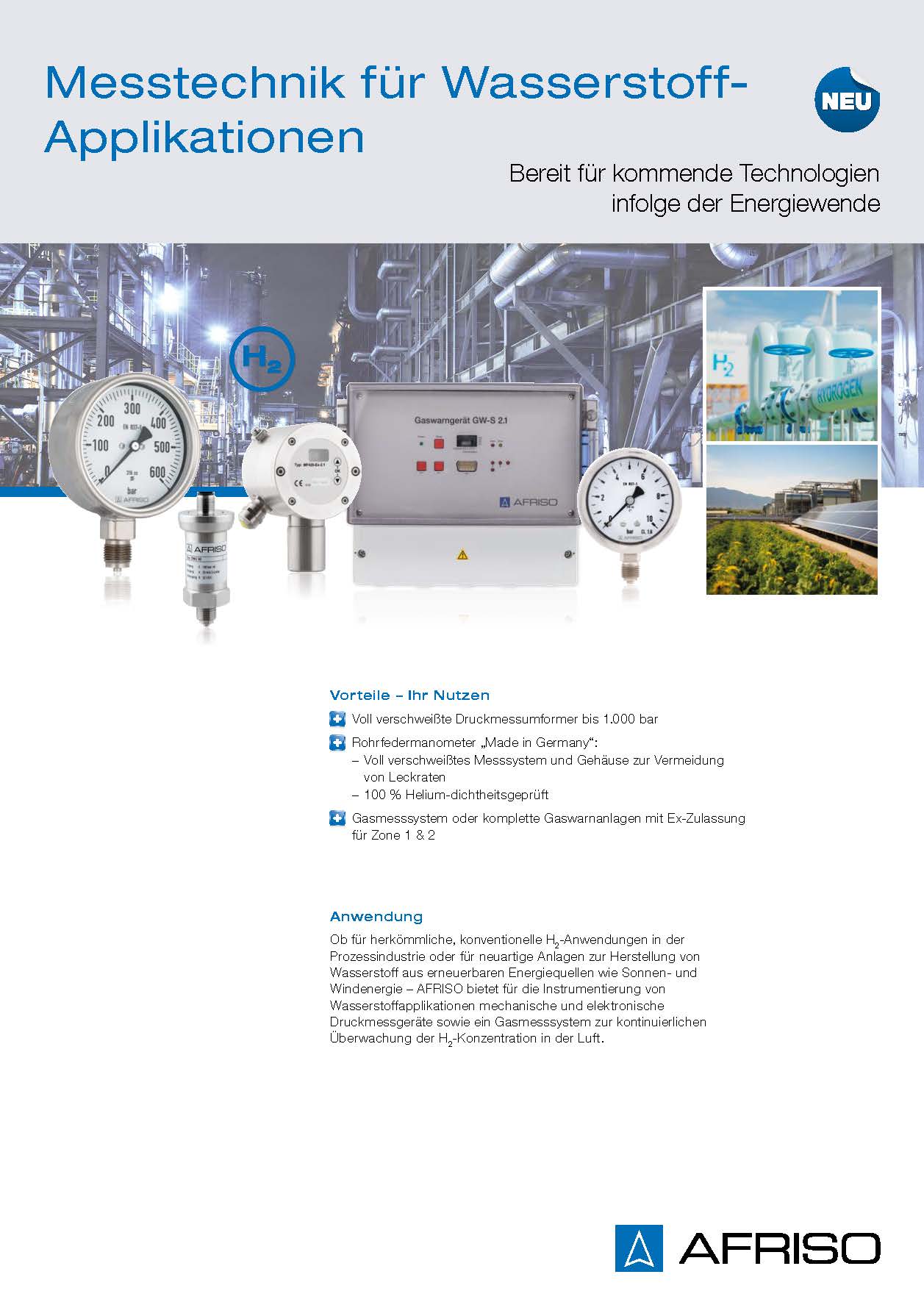 Messtechnik Wasserstoff Applikationen